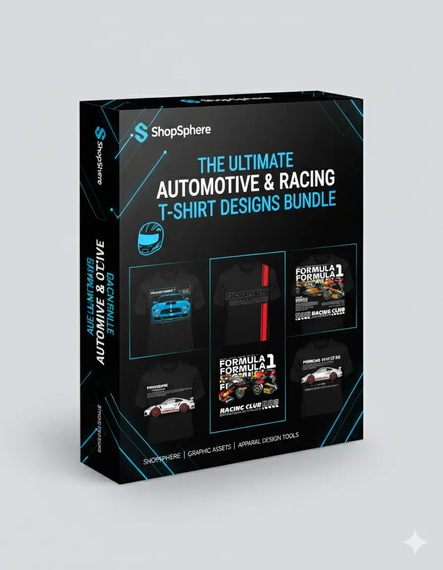 Mega T-Shirt Design Bundle for POD Entrepreneurs – 110,000+ Designs + Business SOPs ShopSphere